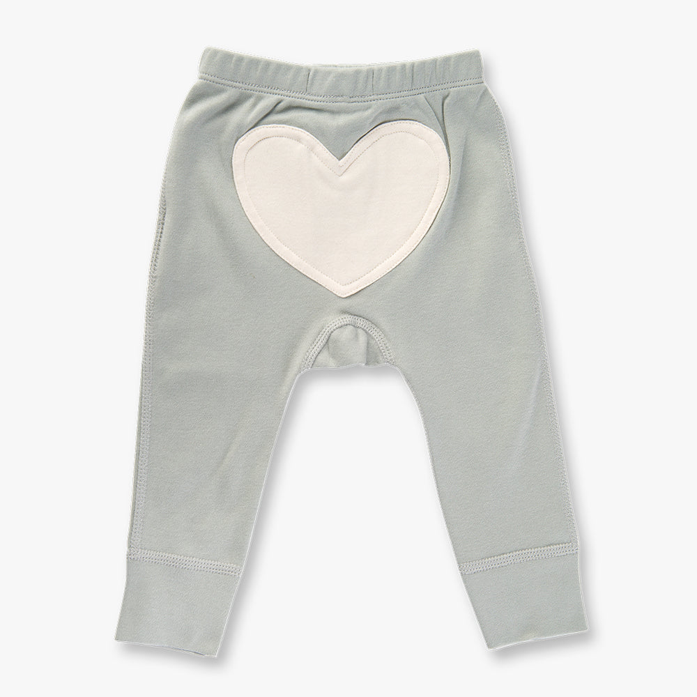 Dove Grey Heart Pants - Sapling Child Australia