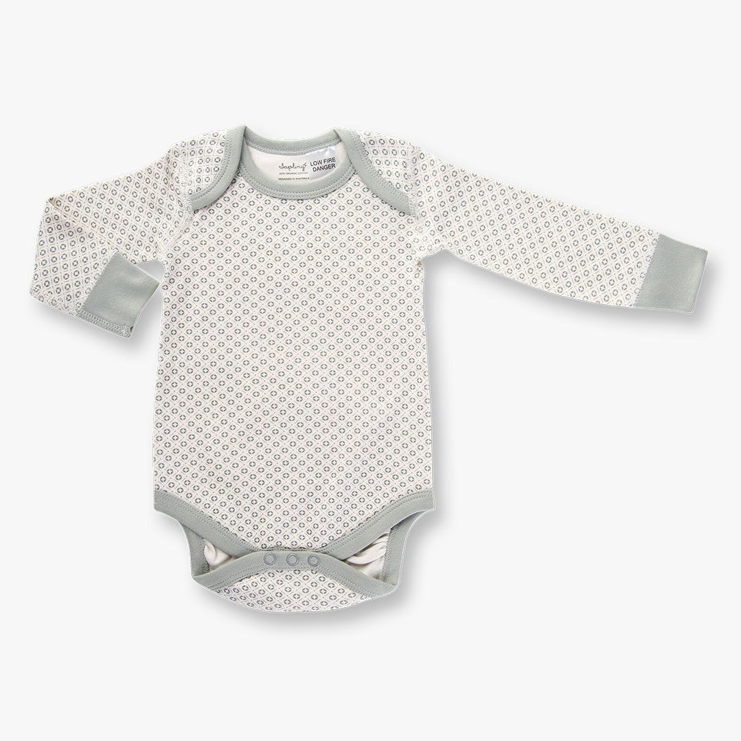
                  
                    Dove Grey Long Sleeve Bodysuit - Sapling Child Australia
                  
                