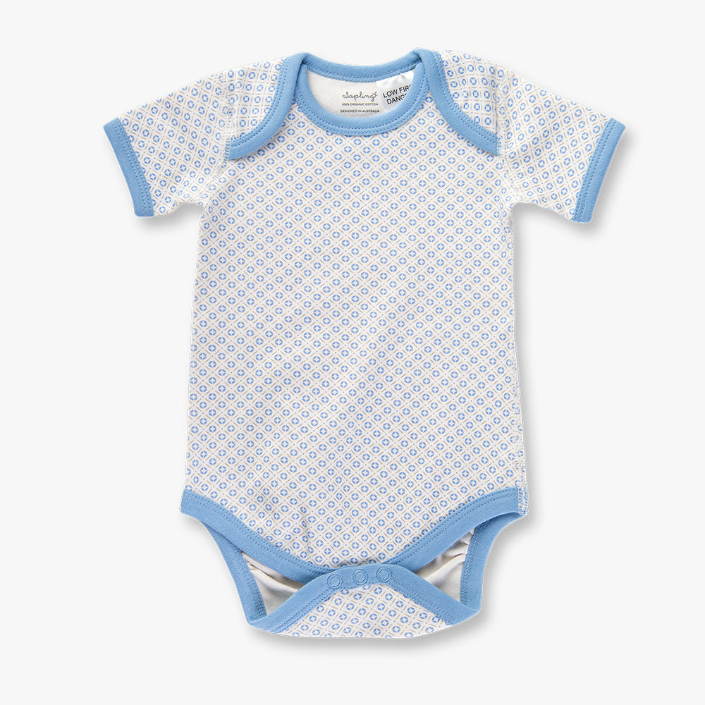 Little Boy Blue Short Sleeve Bodysuit - Sapling Child Australia